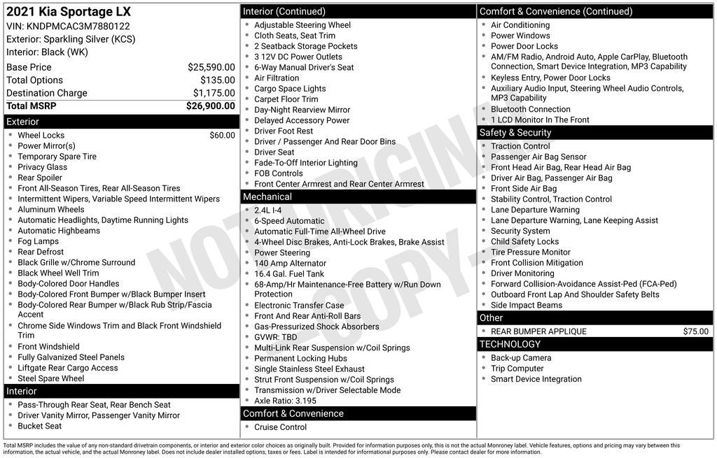 2021 Kia Sportage LX