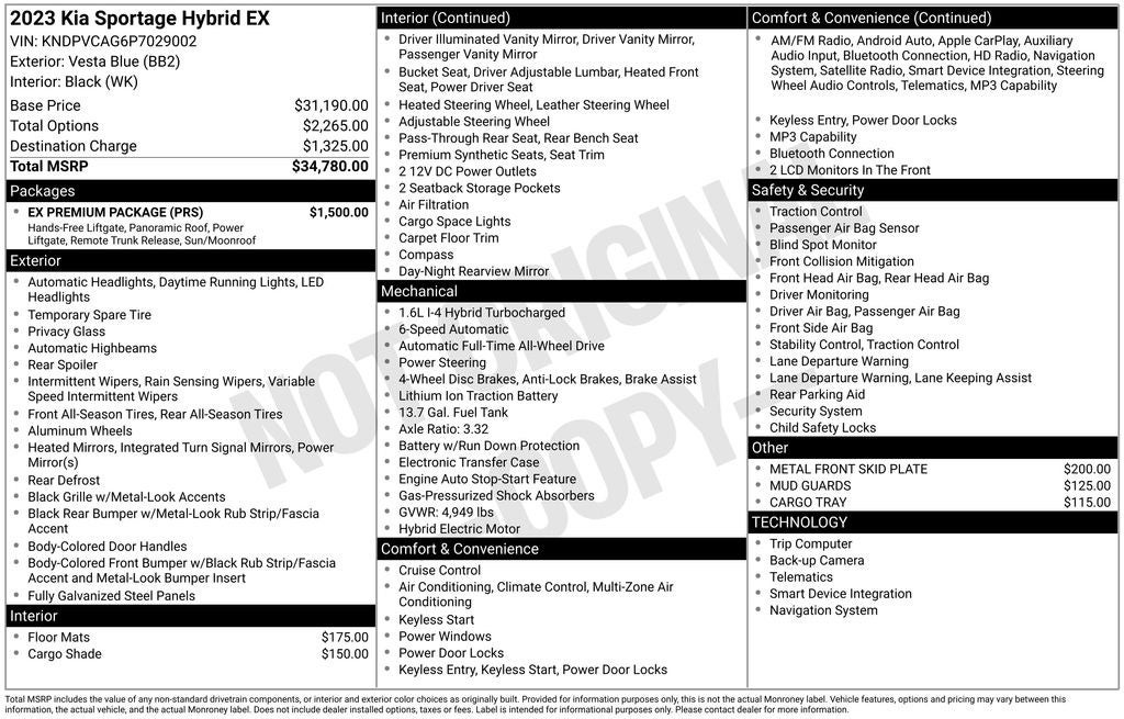 2023 Kia Sportage Hybrid EX