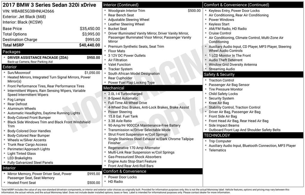 2017 BMW 3 Series 320i xDrive