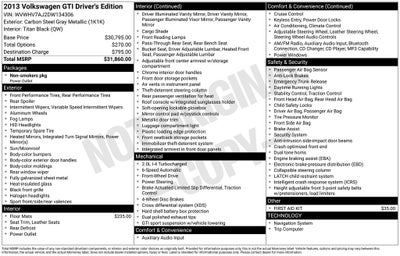 2013 Volkswagen GTI Driver's Edition