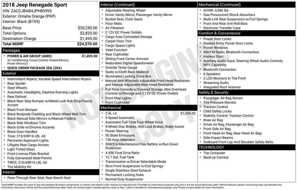 2018 Jeep Renegade Sport