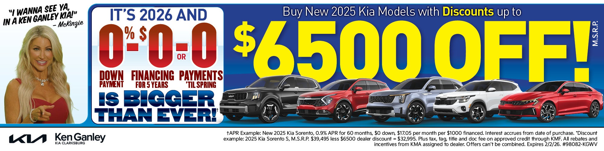 Buy new 2025 Kia Models with Discounts up to $6500 Off!
